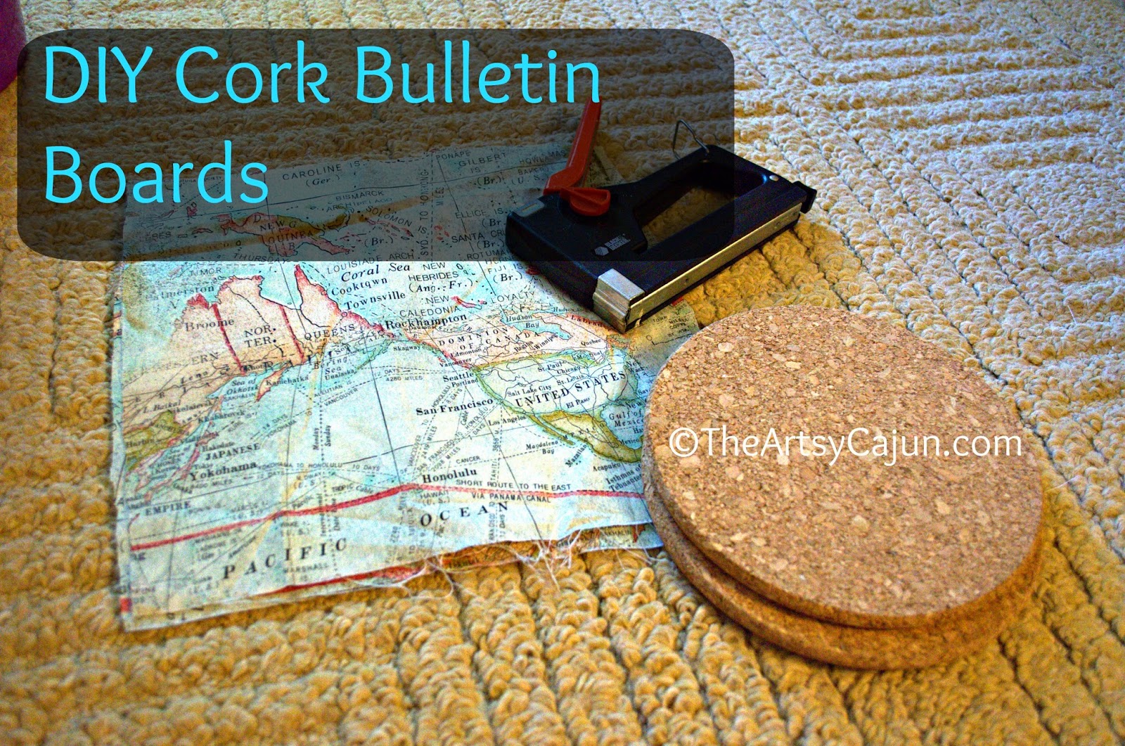Covering cork boards with fabric The Artsy Cajun
