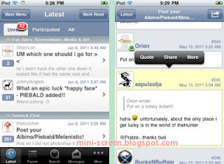 Tapatalk Social Forum App: iPhone Device Interface