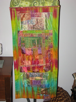Fused and quilted organza banner