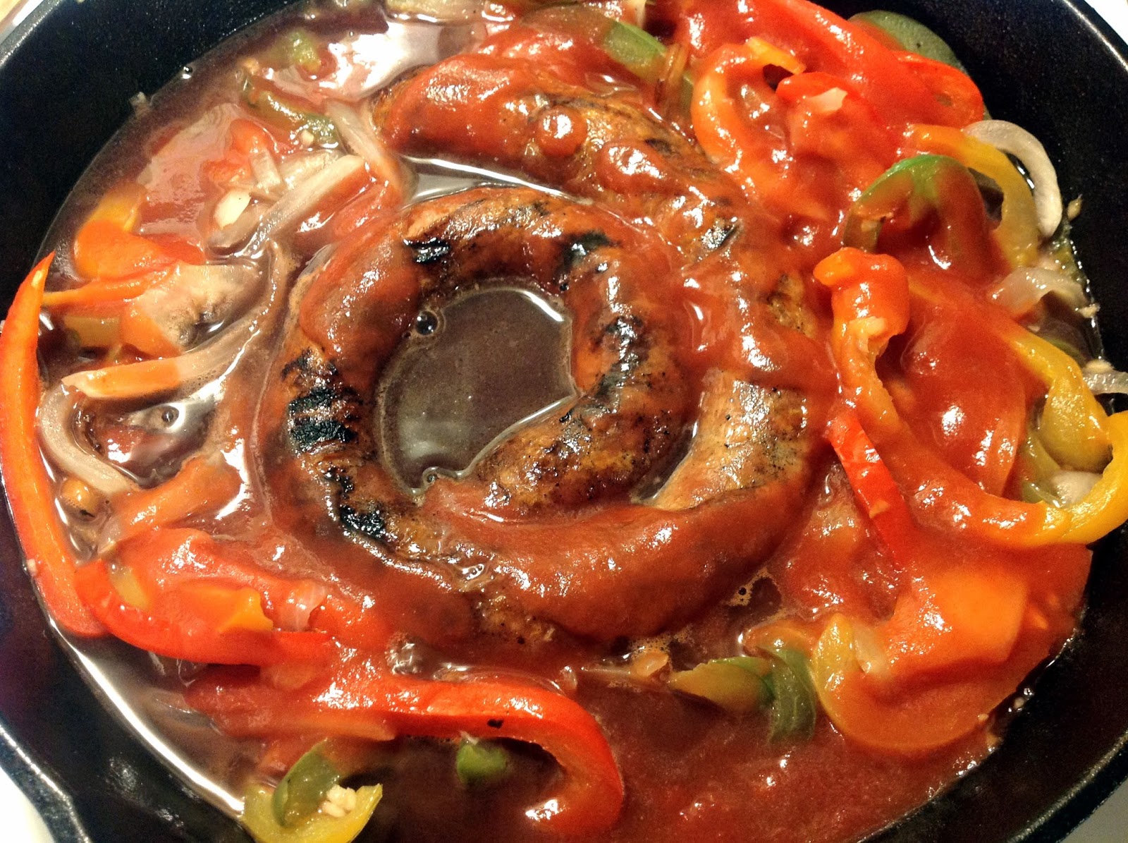 the dog mom spicy stewed sausage