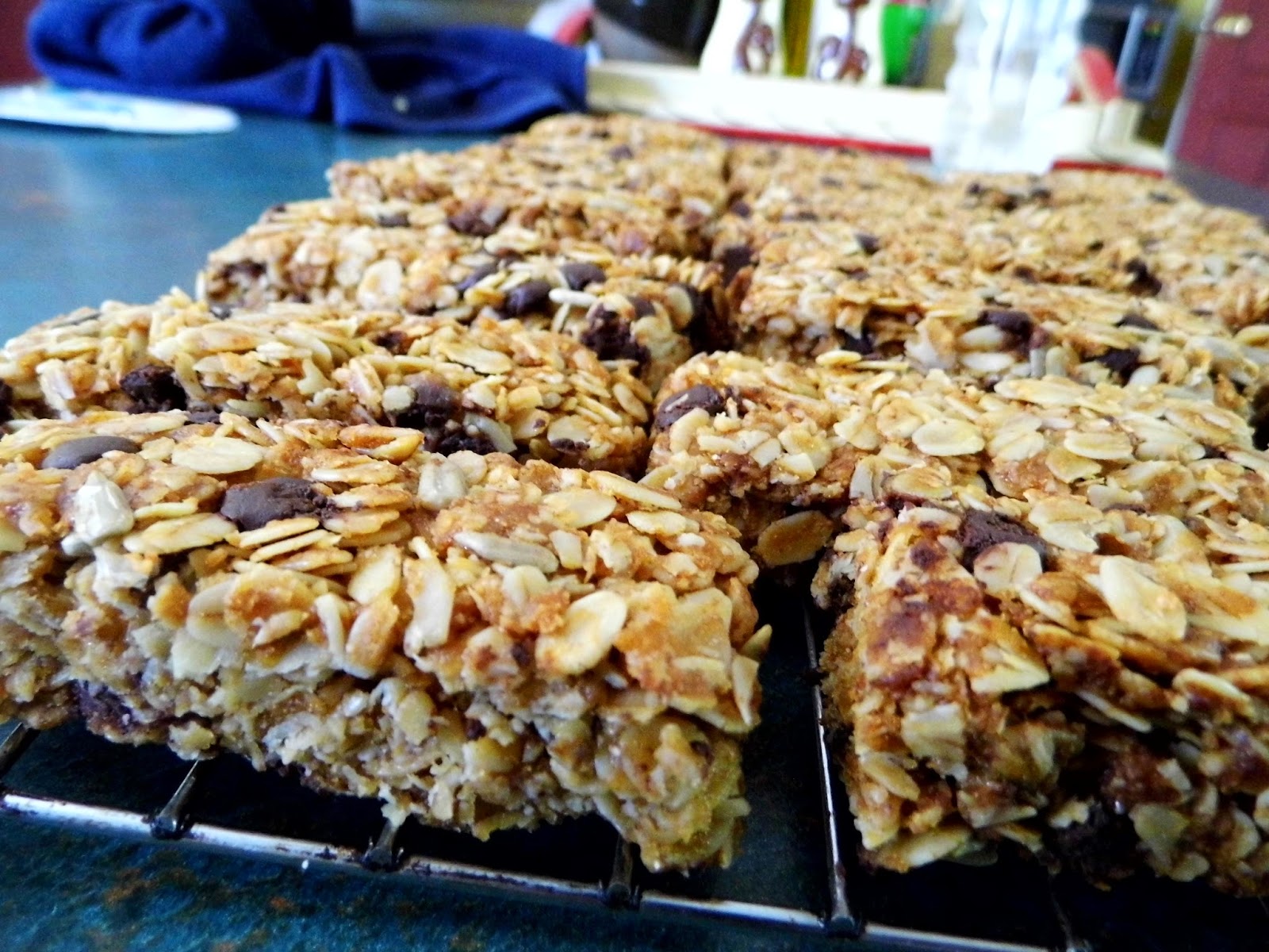 One Mother Hen Homemade chocolate chip muesli bars