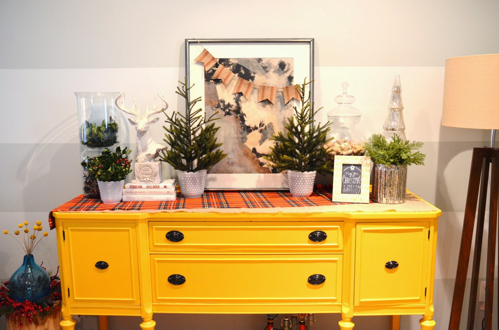 Dining Room Buffet Table Decorating For Christmas