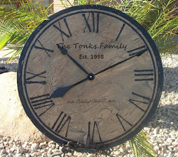 24" Weathered Light Brown Clock (sold)