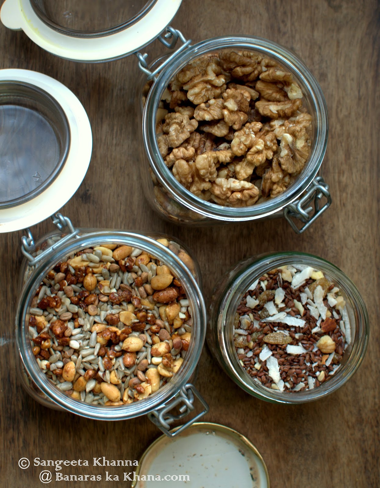 easy to make trail mixes for Navratri fasting and healthy snacking