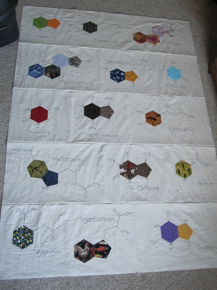 Solar Threads March UFO Goal Organic Chemistry Quilt