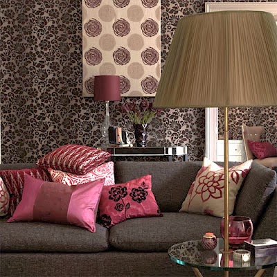 Salas en rosa y marrón chocolate - Salas con estilo