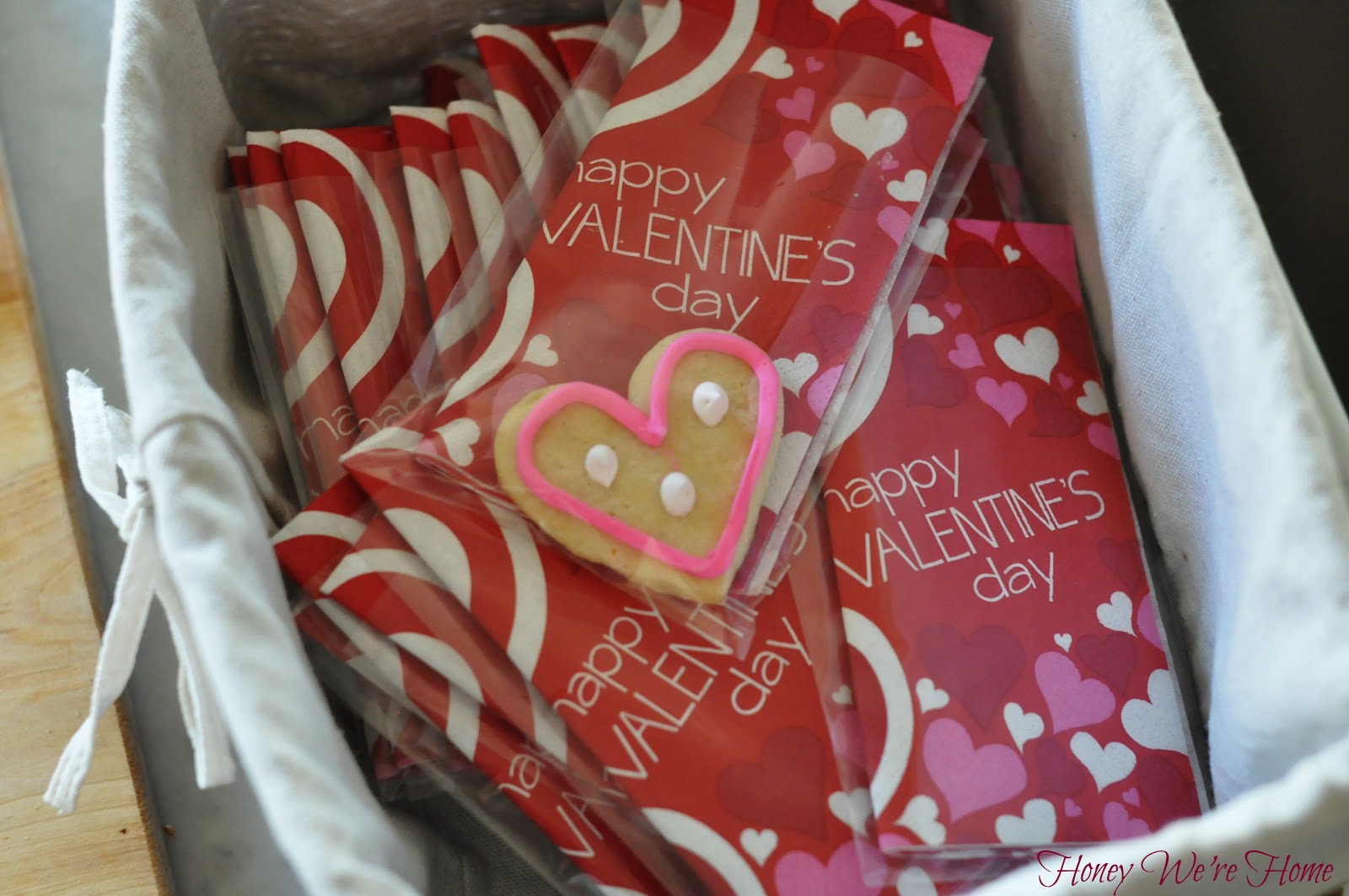 Valentines Basket, Valentine's Day Cookies