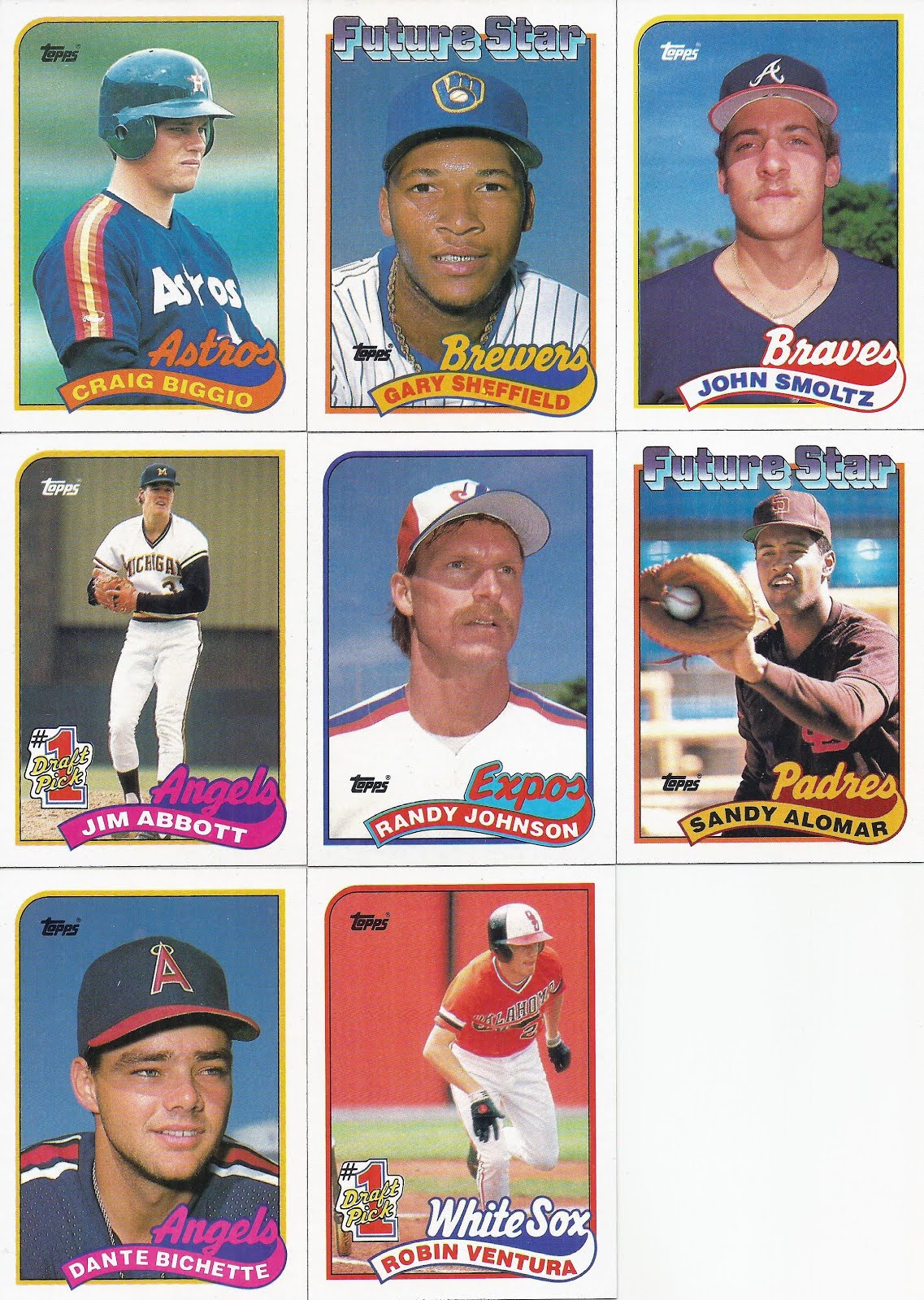Johnson, Smoltz, Biggio RCs 1989 Topps Baseball Card Unopened Hobby Box