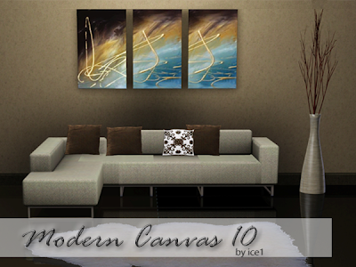 Set of 10 Modern Canvas's Brown+Gold+and+Turquoise+Modern+Canvas+10+-+Copy