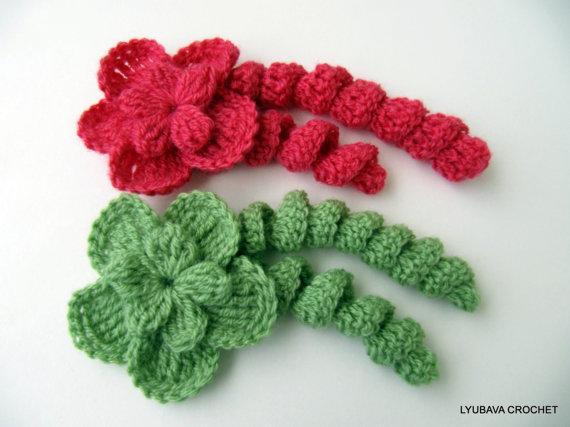 Red Cat Craft: CURLY FLOWER CROCHET