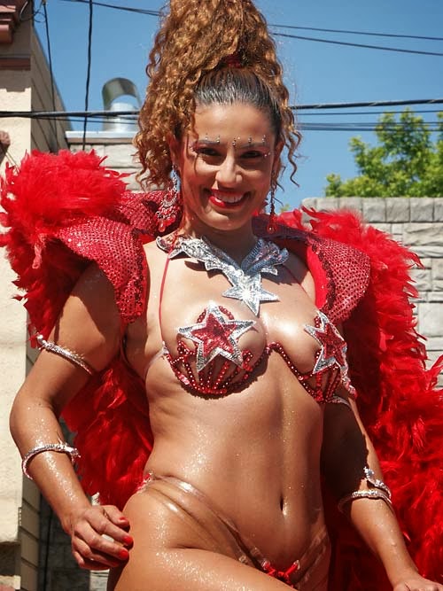 Woman with carnival costume