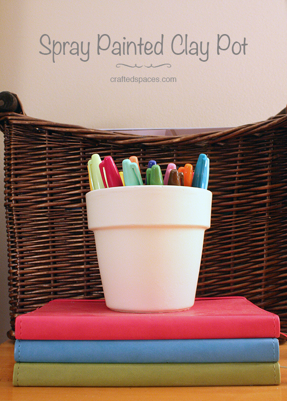 Crafted Spaces Crafty Idea Spray Painted Clay Pot