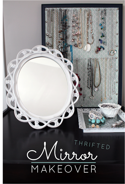 Thrifted Mirror Makeover by Love Grows Wild www.lovegrowswild.com #thrifty #decor #diy