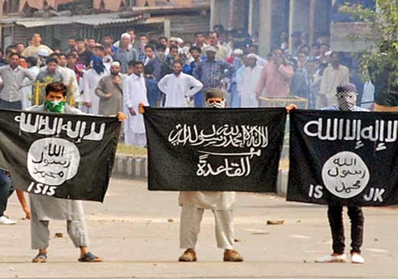 ISIS, Al Queda flags Kashmir, Al Queda, ISIS, Iraq, Gaza, Palestine, Israel,