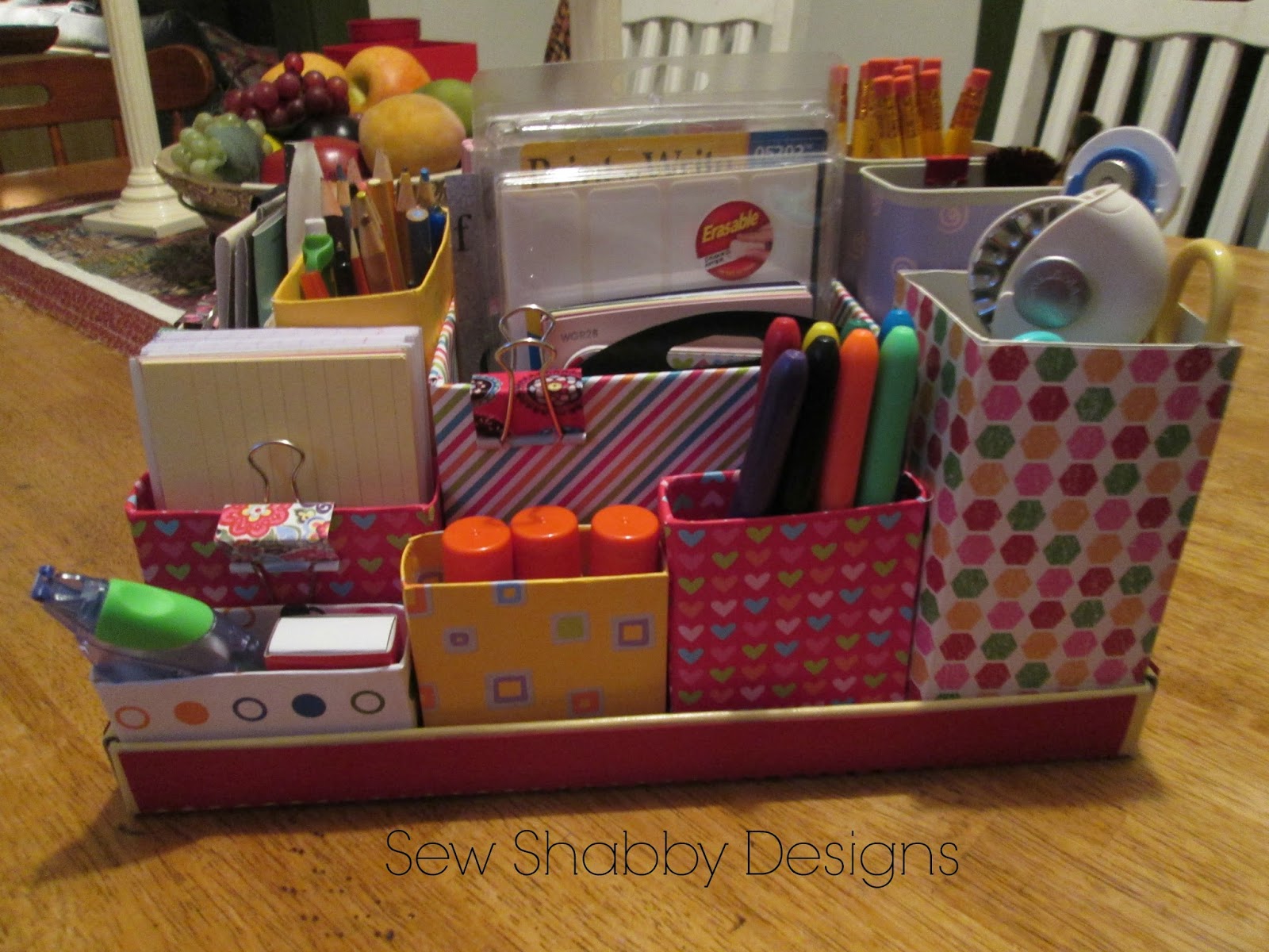 Recycled Desk Organizer Craft