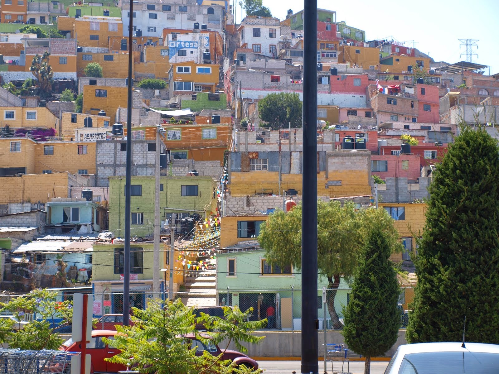 Colorful block homes