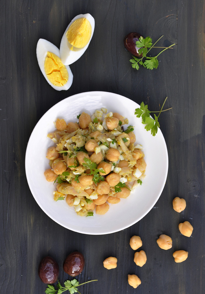 Anja's Food 4 Thought Portuguese Chickpea and Cod Salad