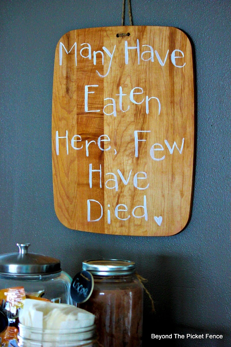 Beyond The Picket Fence Simple Cutting Board With a Sense of Humor