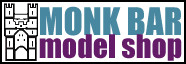 shop logo: Monk Bar Model Shop, York, UK