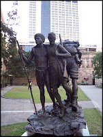 Raphael Aimbari statue in Brisbane, Australia