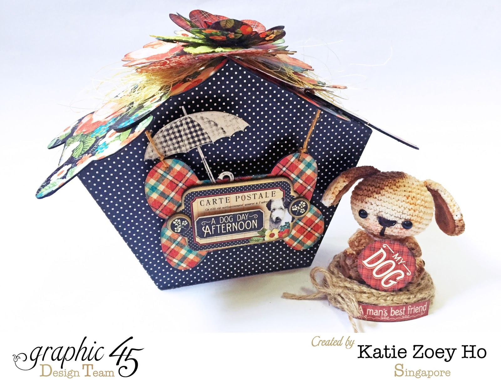 Katie Z. Paperworks A Puppy Dog House Shadow Box