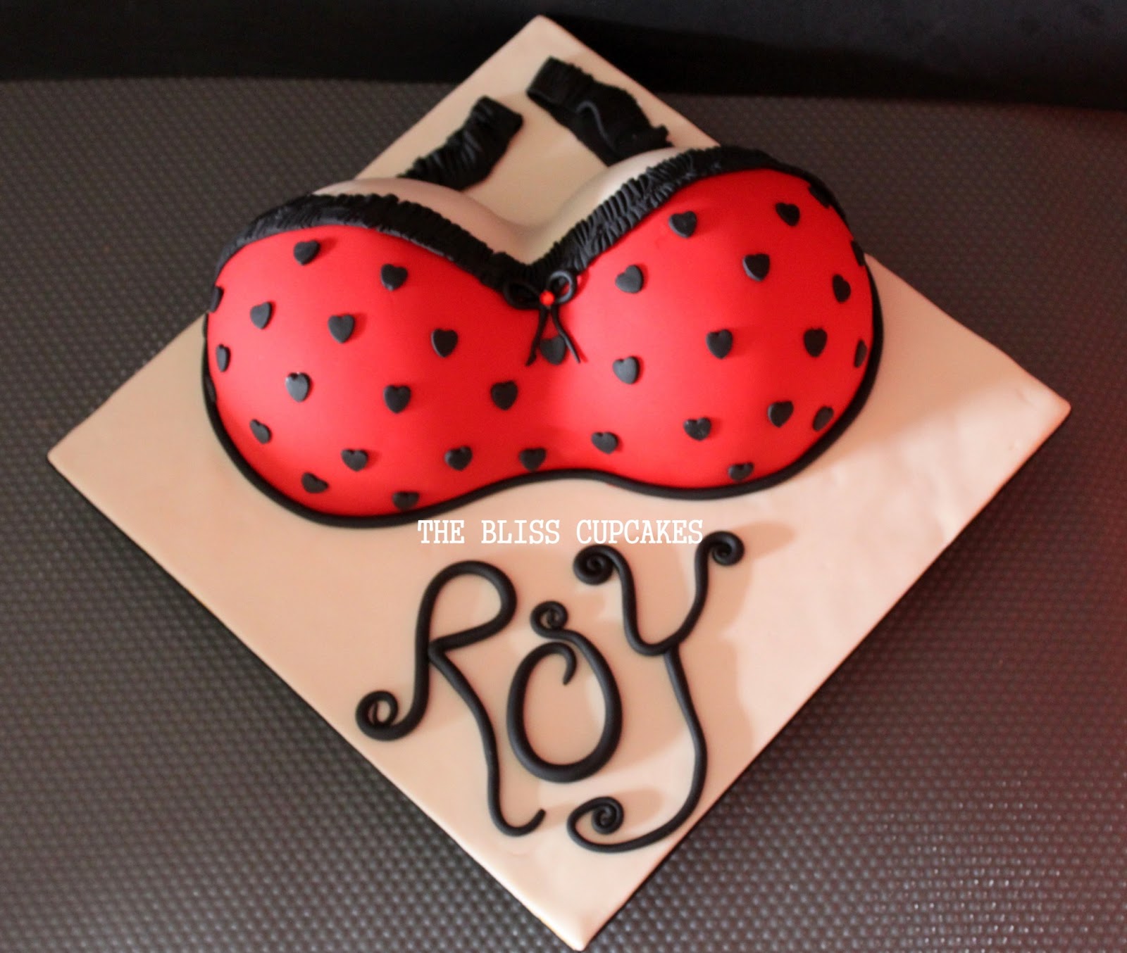 The Bliss Cupcakes Bra Birthday Cake