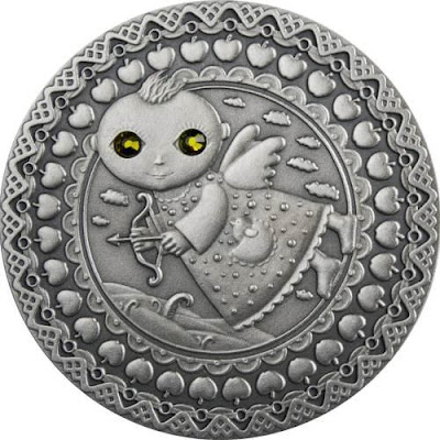 Gift Sagittarius Horoscope Zodiac Swarovski Silver Coin