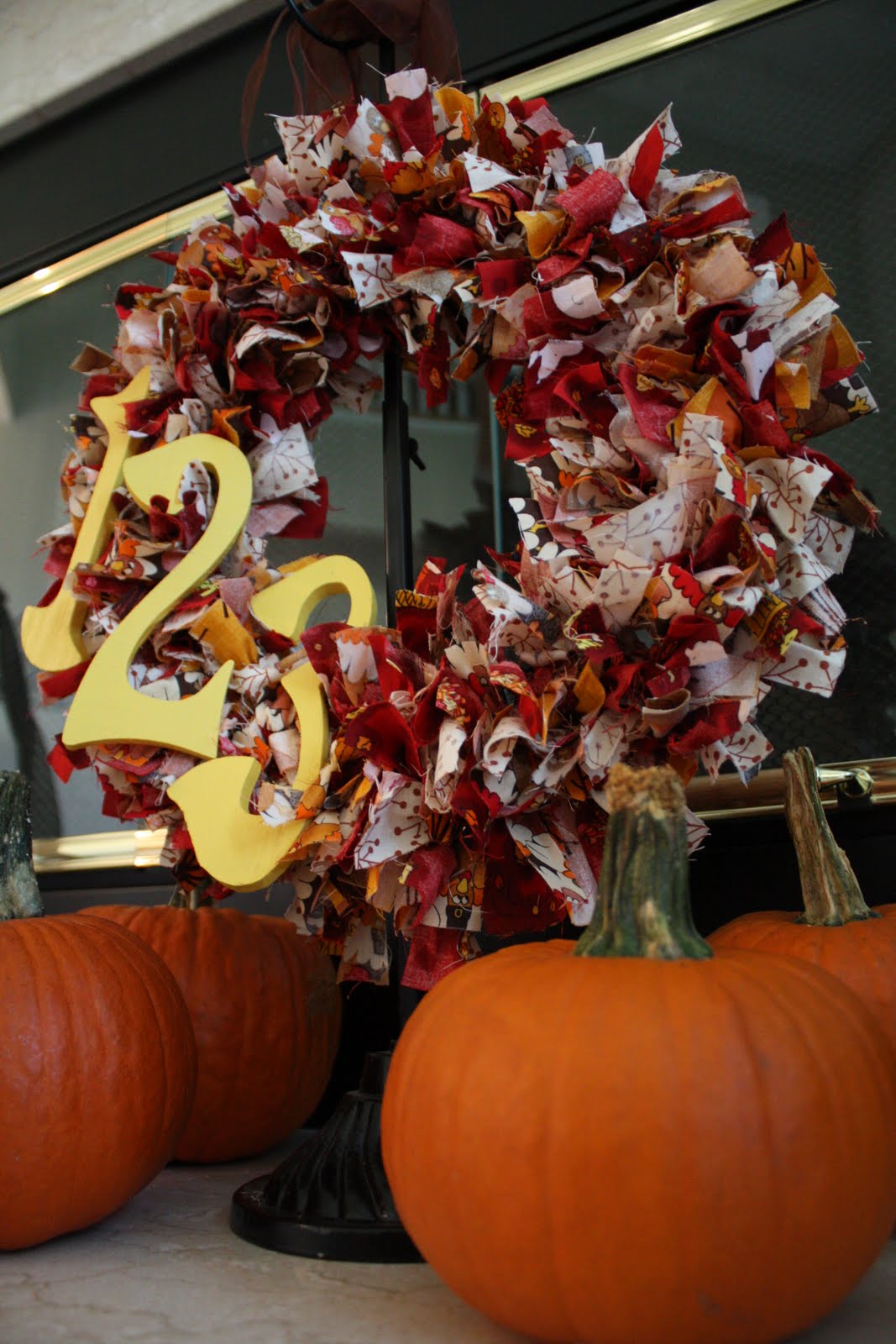 The Life of a WannaBe Super Mom "123" Fall Ribbon Wreath