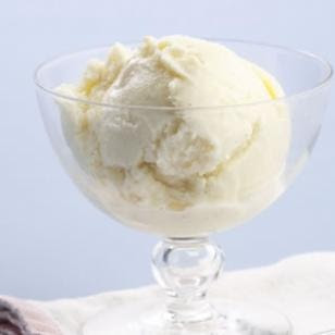 Homemade Vanilla Mint Ice Cream