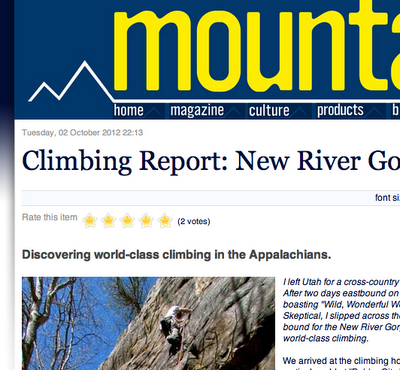 Climbing report from Mountain Magazine