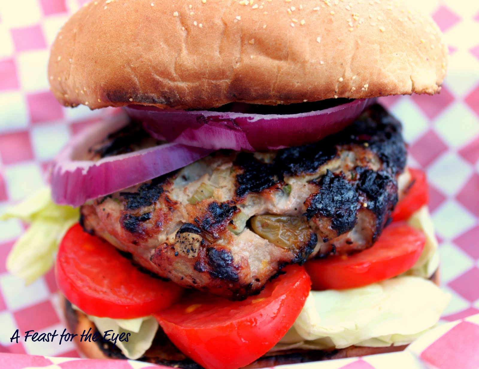 The Best Grilled Turkey Burger A Feast For The Eyes