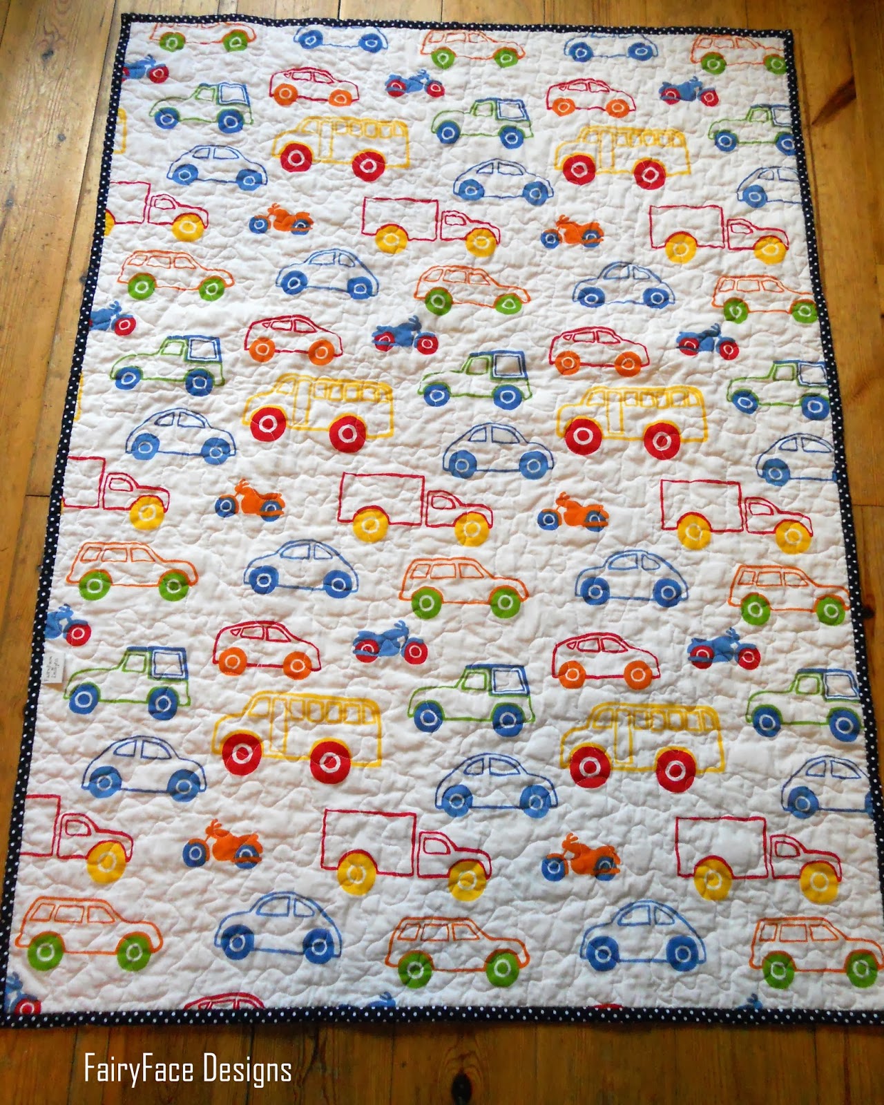 FairyFace Designs Pinwheels Pram Quilt