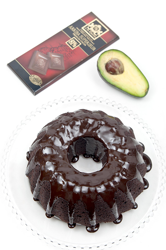 Vegan chocolate cake with avocado