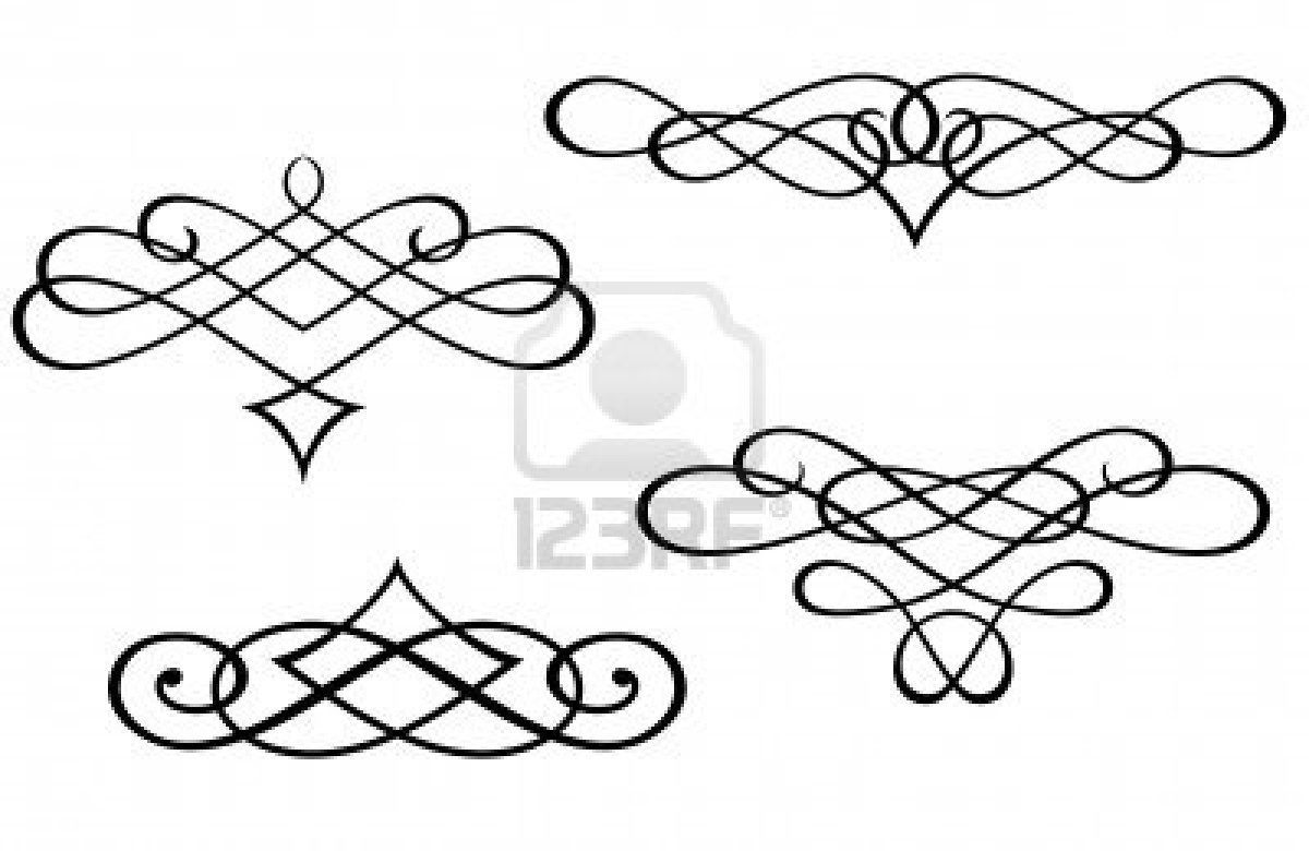 text swirls