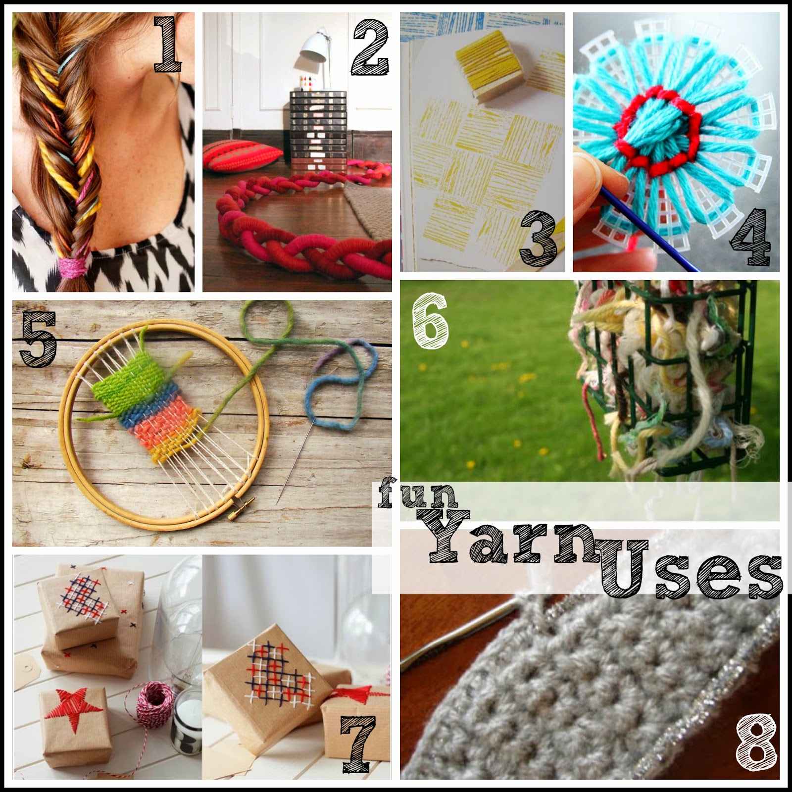 1. Yarn Hair Braid A Beautiful Mess