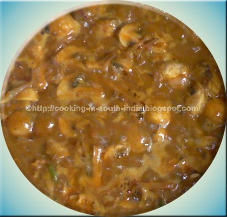 Mushroom Gravy Recipe | South Indian Cooking Recipes