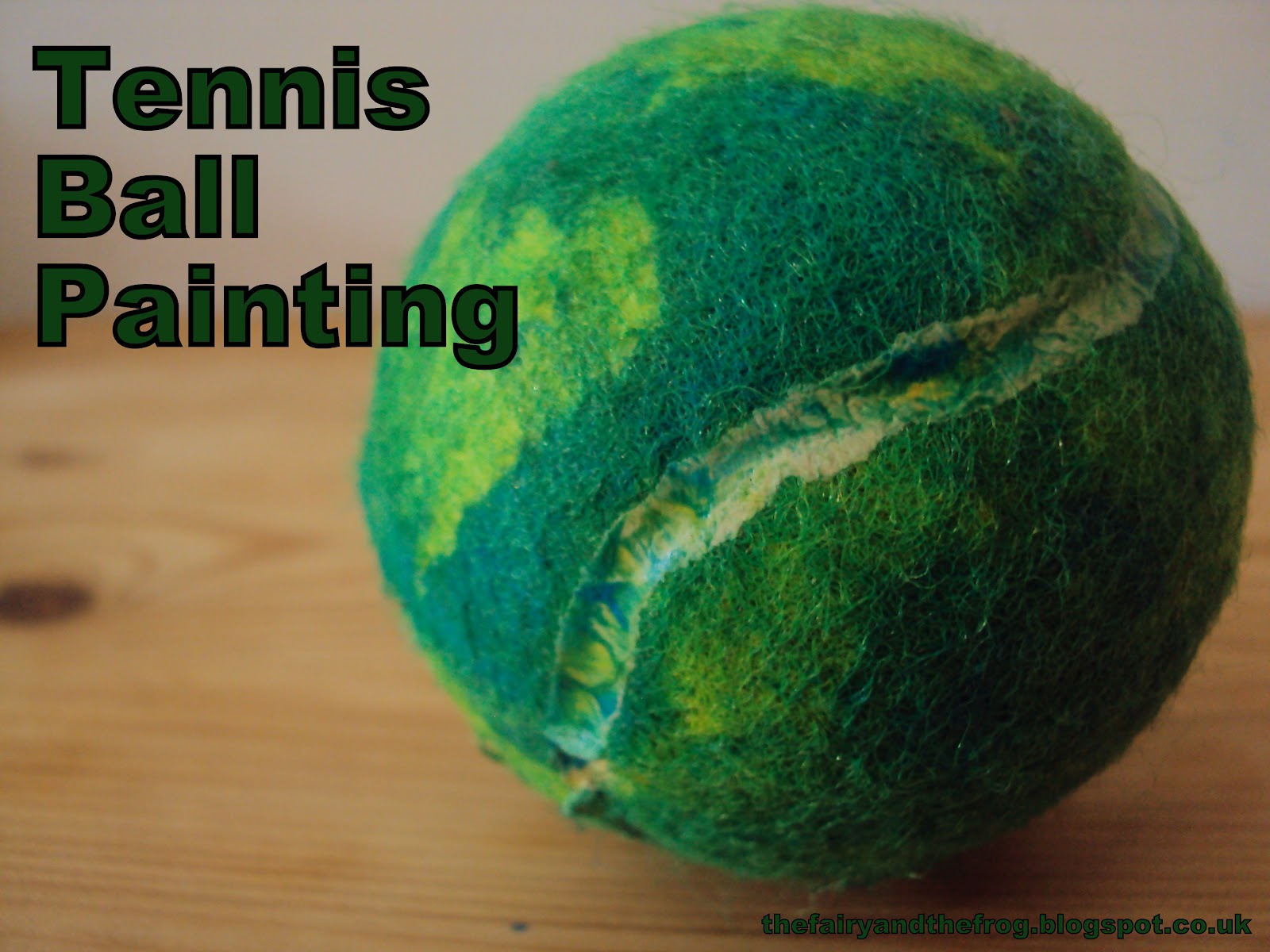 The fairy and the frog Tennis ball painting
