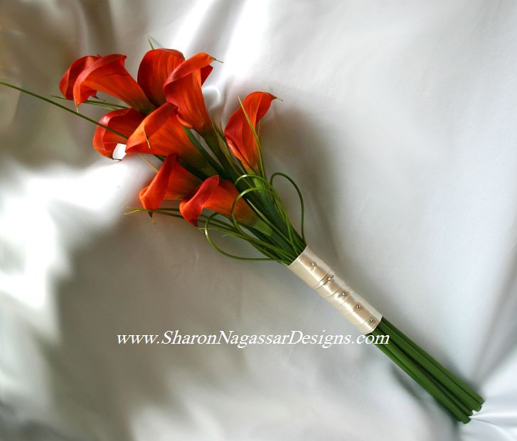 orange and yellow lily wedding bouquet orange and yellow lily wedding bouquet