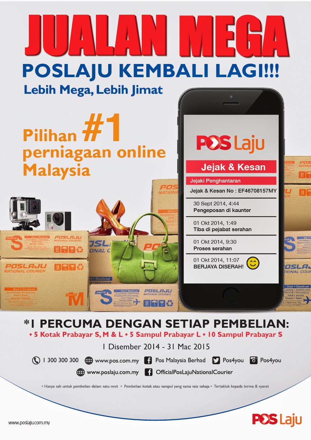 Pos Laju Free PosLaju Prepaid Products Giveaway Malaysia Free Sample