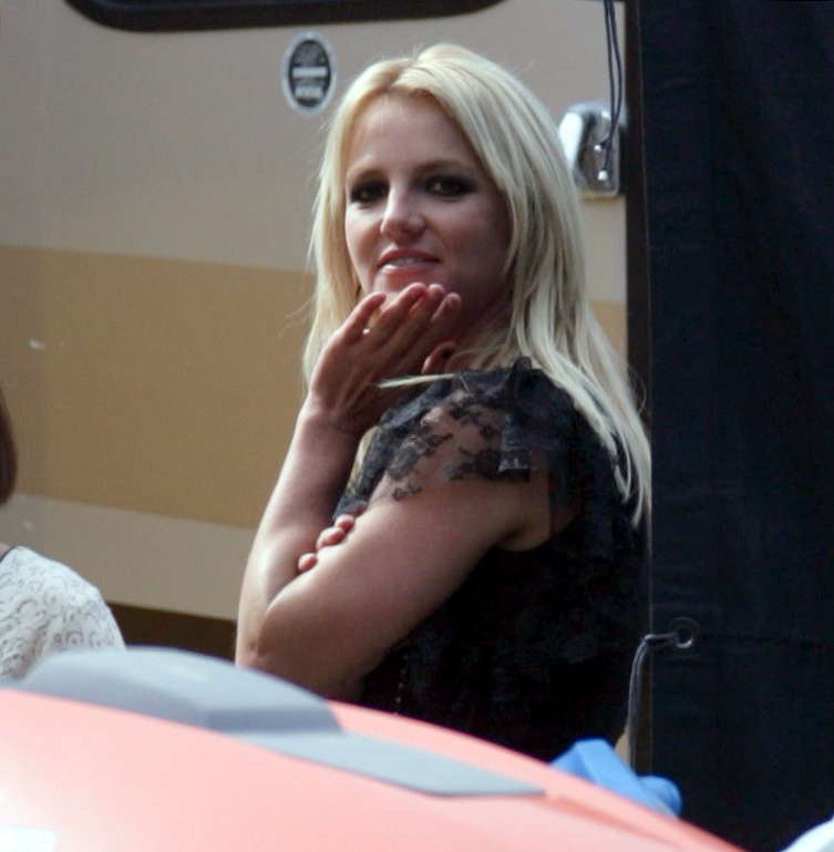 Britney Spears On the Set of Radar Music Video 2009
