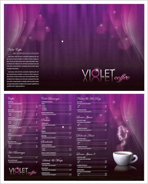 Design a coffee shop menu layout from Scratch Design a coffee shop menu layout from Scratch