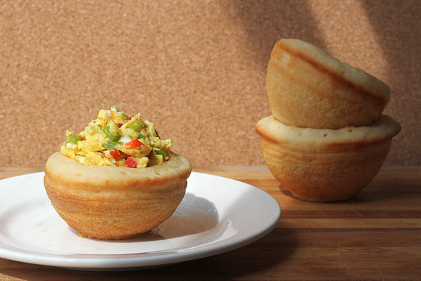 Cookistry: Pancake Bowls with Scrambled Eggs