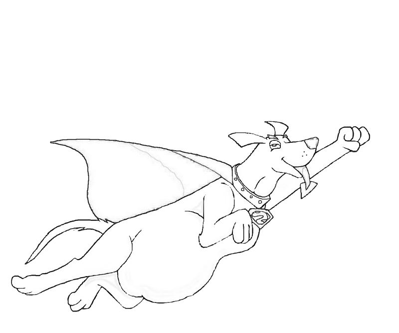 krypto-fly-coloring-pages