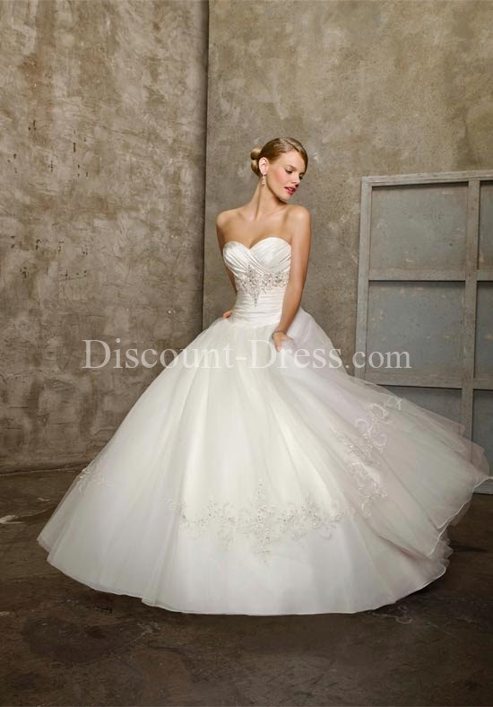  Ball Gown Floor Length Taffeta/ Tulle Beading/ Embroidery #Wedding #Dress 