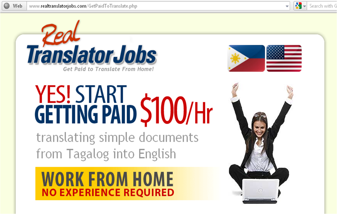 "Real Translator Jobs" Mais um esquema! Ganhar Dinheiro Online