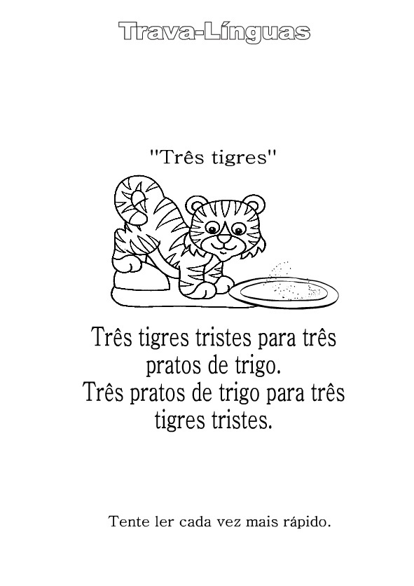 imagens trava lingua populares pintar Desenhos Para Colori trava lingua populares desenhar