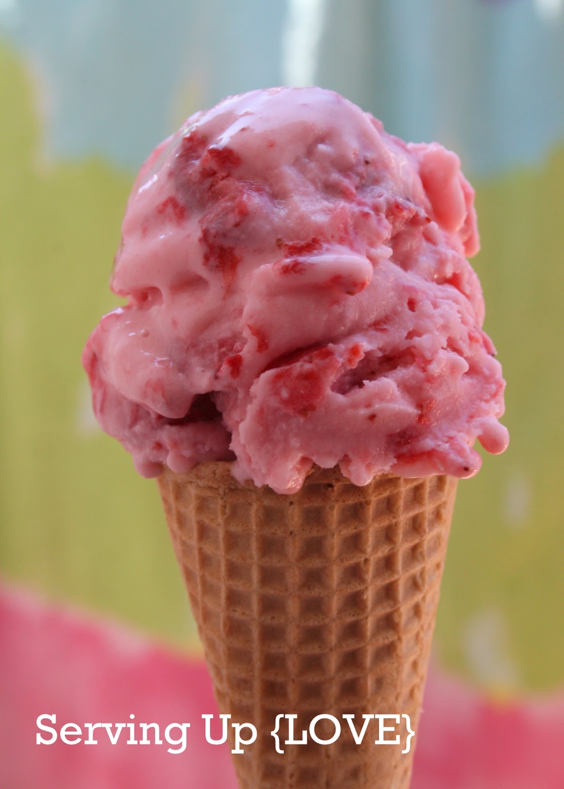 Katherine's Kitchen Serving Up {Ice Cream} Sour Cream Strawberry Ice Cream
