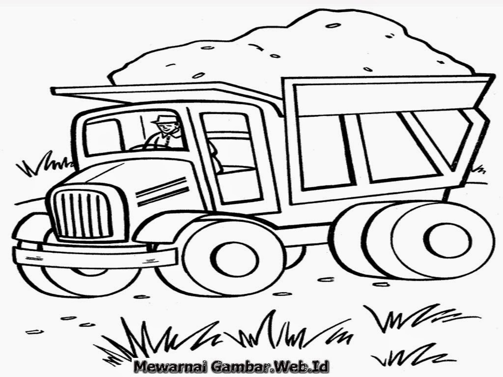 Mewarnai Gambar Truk - Mewarnai Gambar