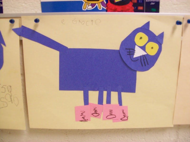 Cozy Kindergarten Use Shapes to Make Pete the Cat