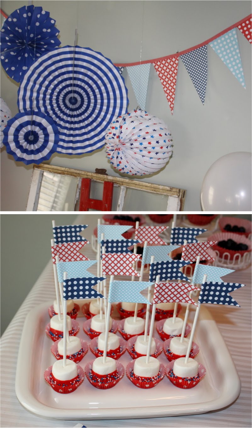 Red, White and TWO Birthday Party Anders Ruff Custom Designs, LLC